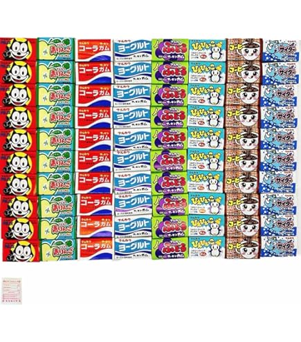 Amazon | マルカワ フーセンガム 6種類 各15個 マーブルガム 3種類 各